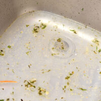 Clogged kitchen sink.